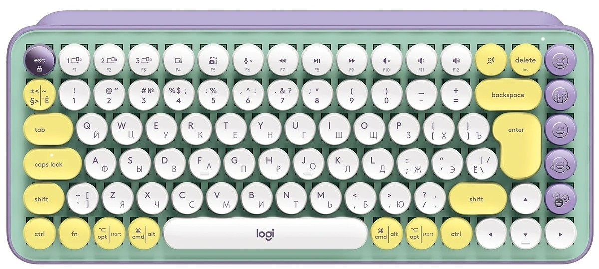 

Клавиатура Logitech POP Keys зеленый/сиреневый (920-010717)