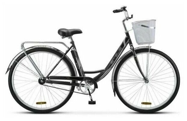 

Велосипед взрослый STELS Navigator-345 28 Z010 Чёрный +корзина (LU085343 LU093739 20)