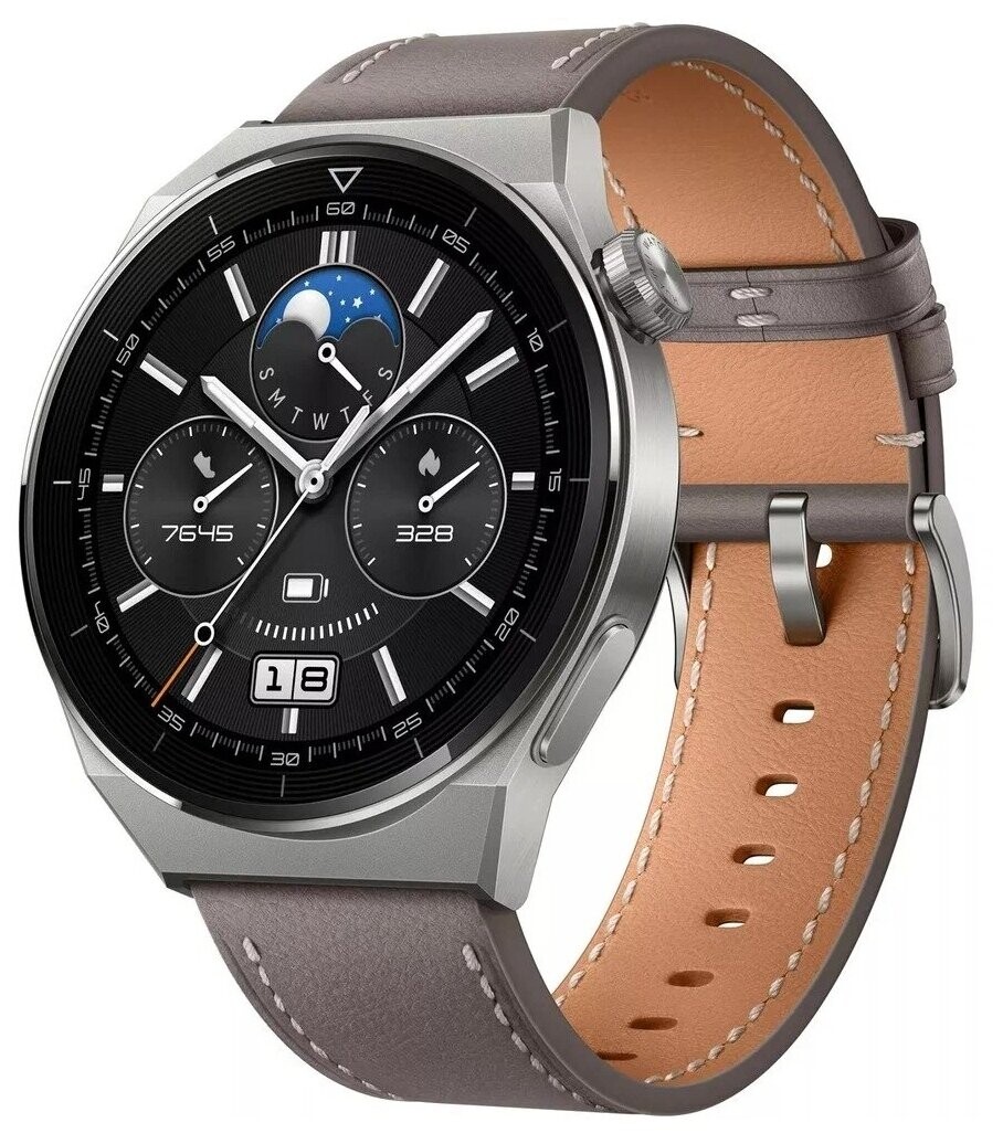 

Умные часы Huawei Watch GT 3 Pro 46мм серый/серый (Odin-B19V/55028474)