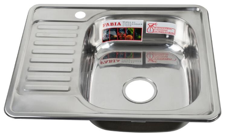 

Кухонная мойка Fabia 58486R правая, 58х48, с сифоном и переливом