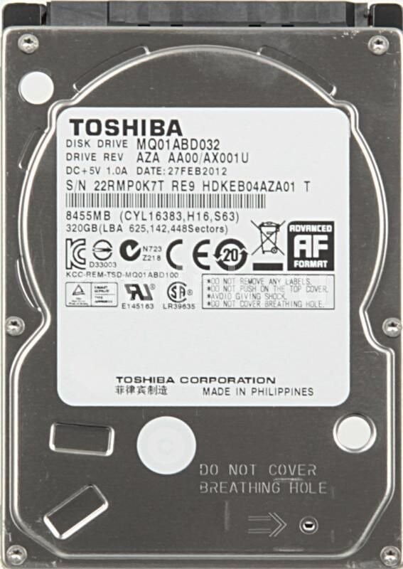 

Жесткий диск Toshiba 2.5 320GB (MQ01ABD032)