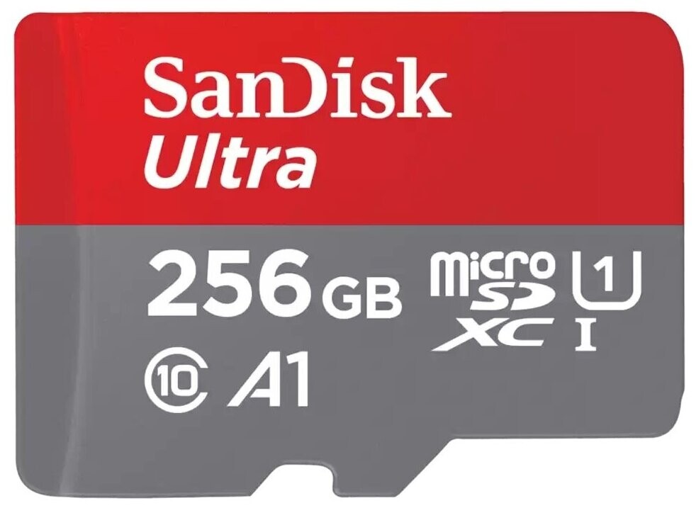 

Карта памяти Sandisk MicroSD Ultra C10 UHS-I 150MB/s 256GB без адаптера (SDSQUAC-256G)