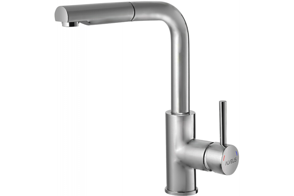 

Смеситель для кухни Alveus Siros Chr брашированная сталь (1132901)