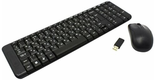 

Комплект мыши и клавиатуры Logitech MK220 USB черный (920-003161)