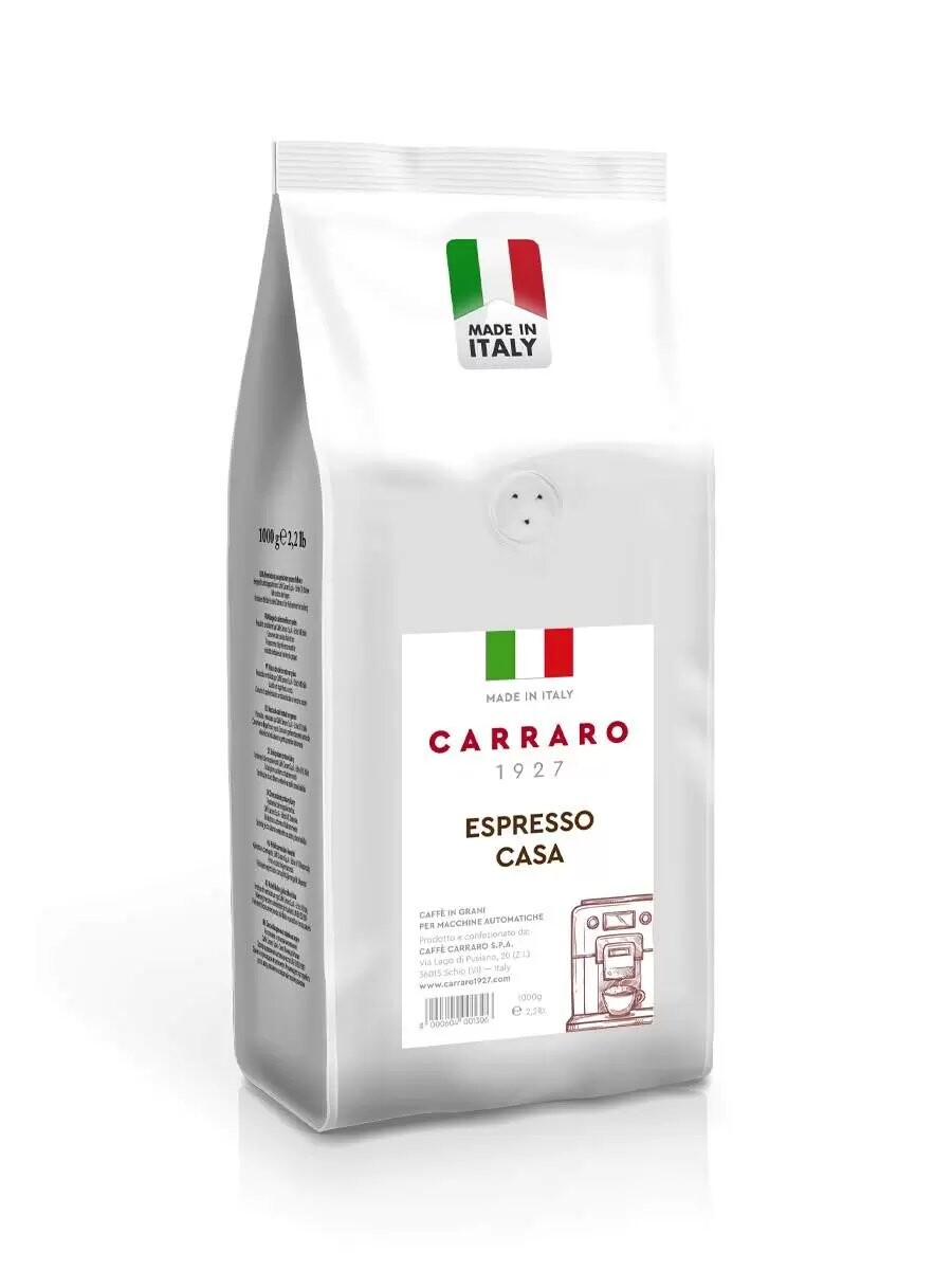 

Кофе Carraro Espresso Casa 1 кг (в зернах)