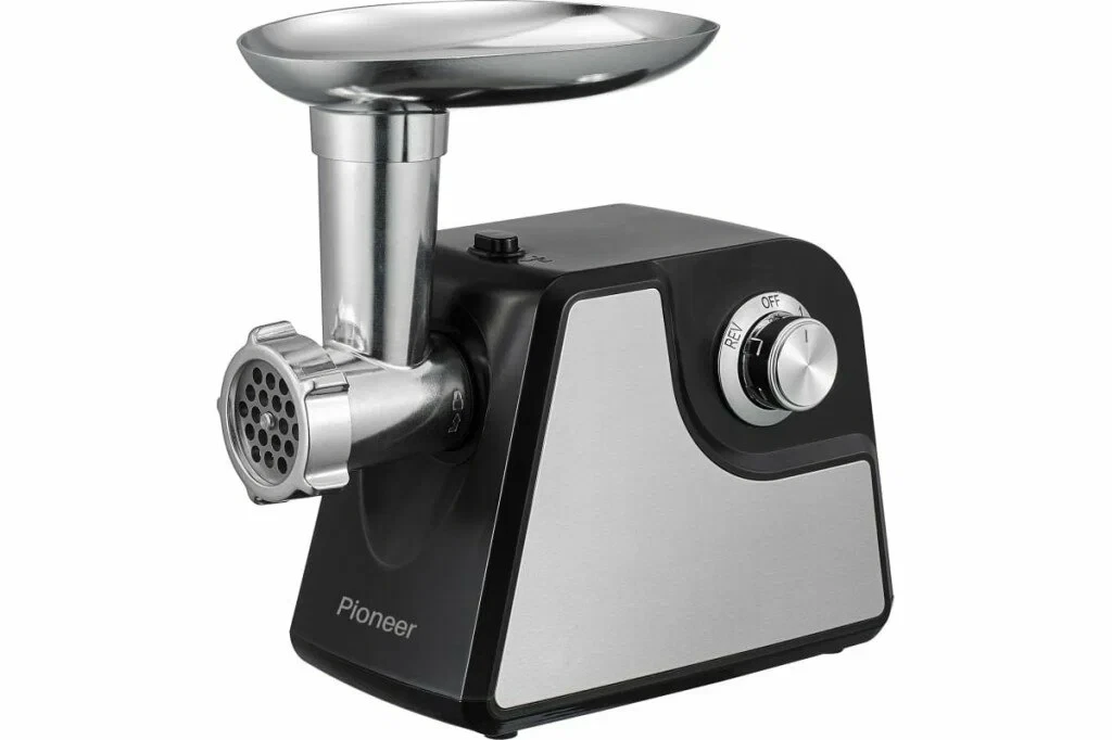 

Мясорубка Pioneer MG105 черный с серебристым