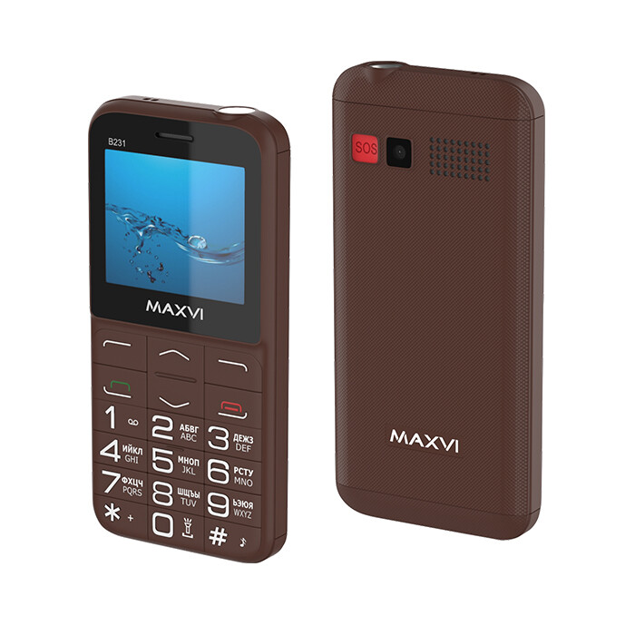 Телефон Maxvi B231 Brown