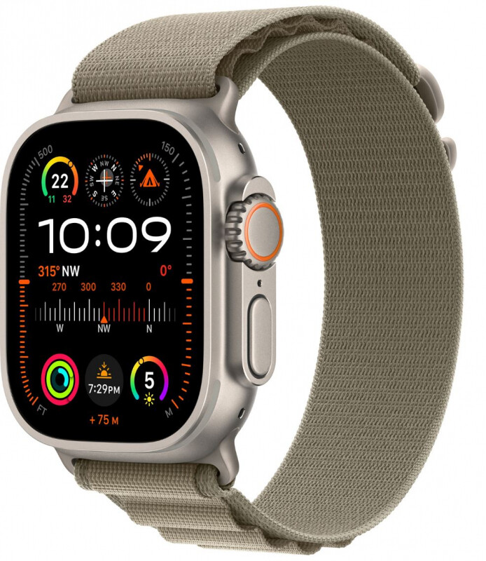 

Умные часы Apple Watch Ultra 2 A2986 49мм титан/оливковый (MRF03LW/A)