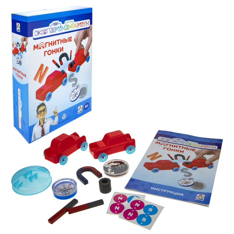 

Обучающая игрушка 1 TOY Экспериментариум Магнитные гонки (Т14048)