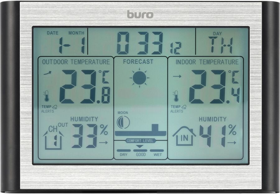 

Цифровая метеостанция Buro BU-WSH114-LIGHT серебристый