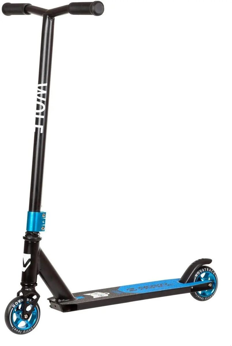 

Самокат NOVATRACK 100A.WOLF.BBL22 черно-синий (154022)