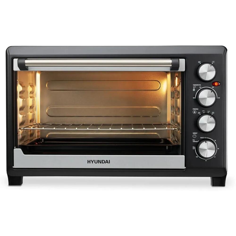 

Мини-печь Hyundai MIO-HY072 серебристый/черный