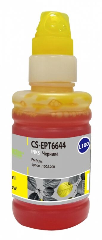 

Чернила для картриджа Cactus CS-EPT6644B T6644 желтый 100мл