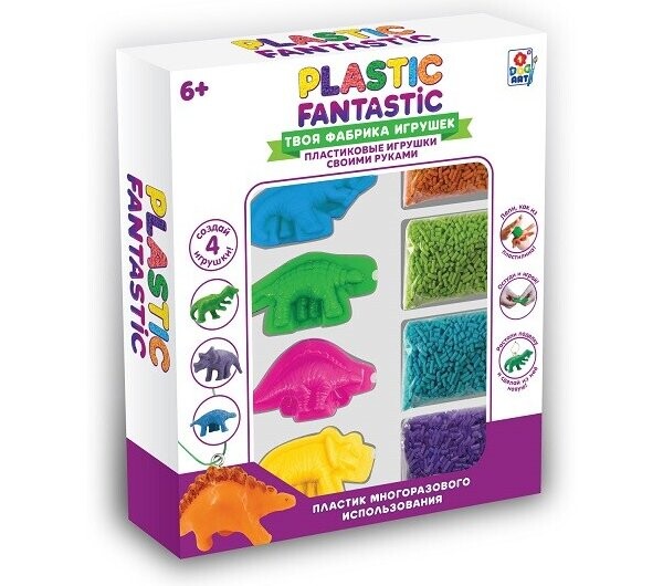 

Набор для творчества 1 TOY Plastic Fantastic Динозавры (Т20216)