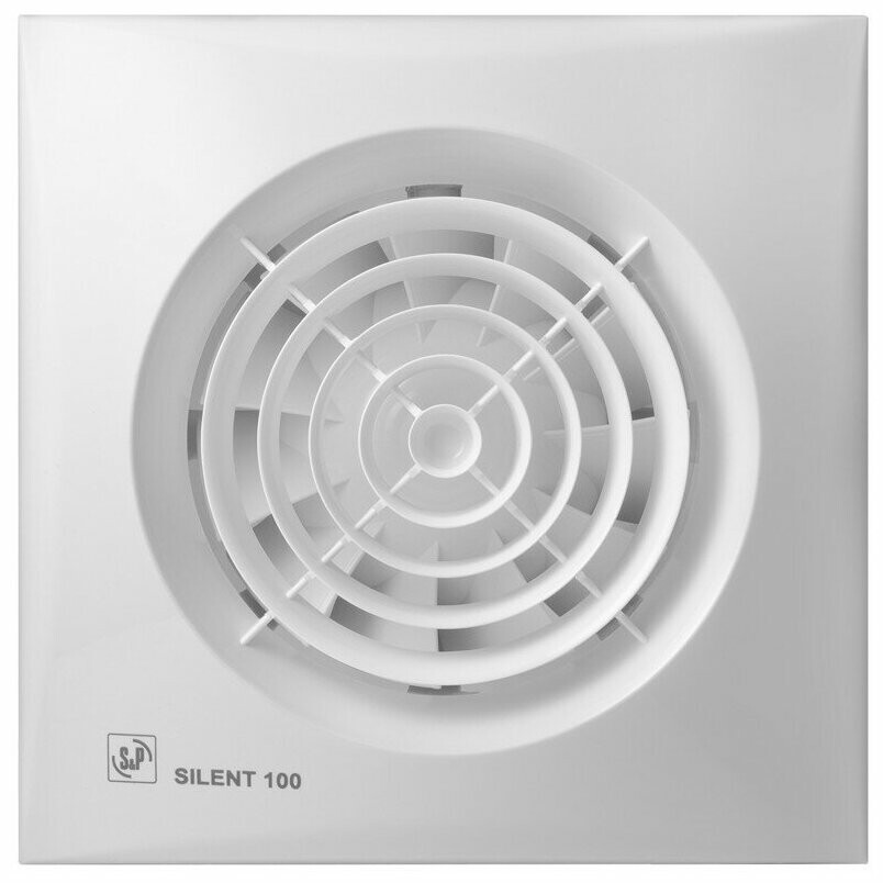 

Вентилятор вытяжной Soler & Palau Silent-100 CHZ с датчиком влажности белый