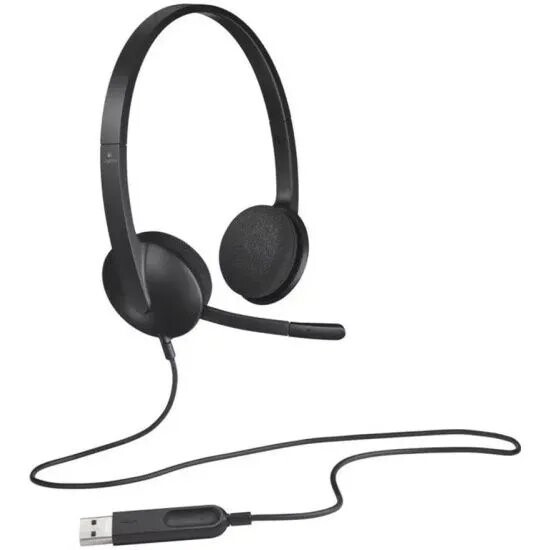 

Компьютерная гарнитура Logitech H340 темно-серый (981-000509)