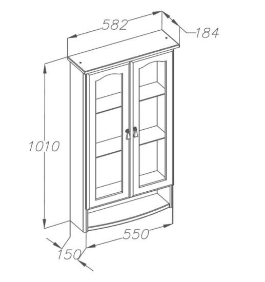 

Шкаф подвесной Opadiris Риспекто белый матовый, подвесной, 2-створч. (00-00006078)