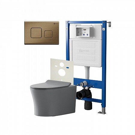 

Комплект инсталляции Point PN48169BB (Элемент PN45120 +Клав. Афина бронза браш PN44041BB + Унитаз Вега серый мат)