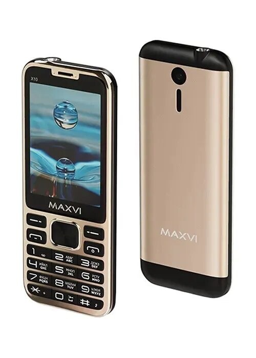 

Телефон Maxvi X10 metallic gold
