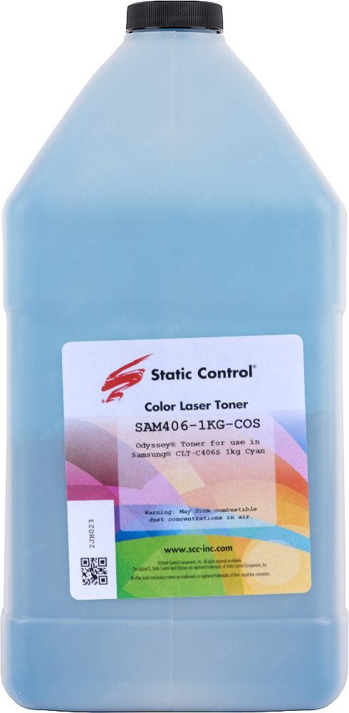 

Тонер Static Control SAM406-1KG-COS голубой