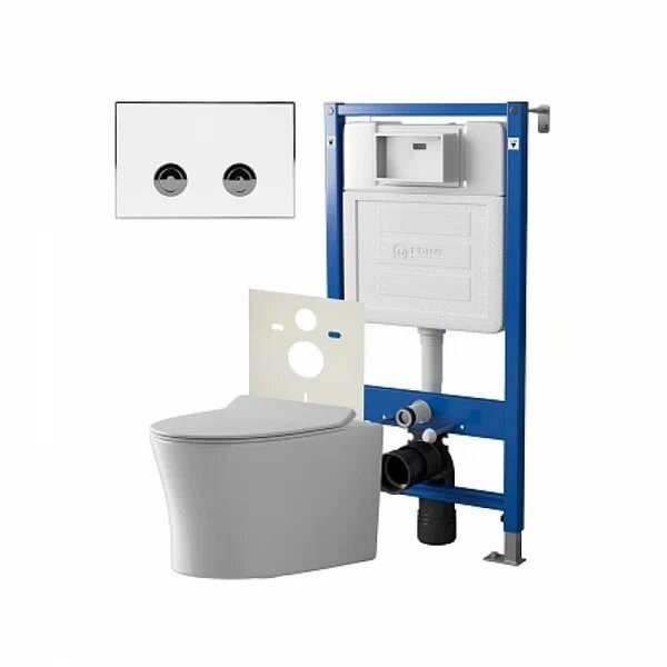 

Комплект инсталляции Point PN48185WC (Элемент П PN45121 +Клав. Венера белый/хром PN44071WC + Унитаз Веста)