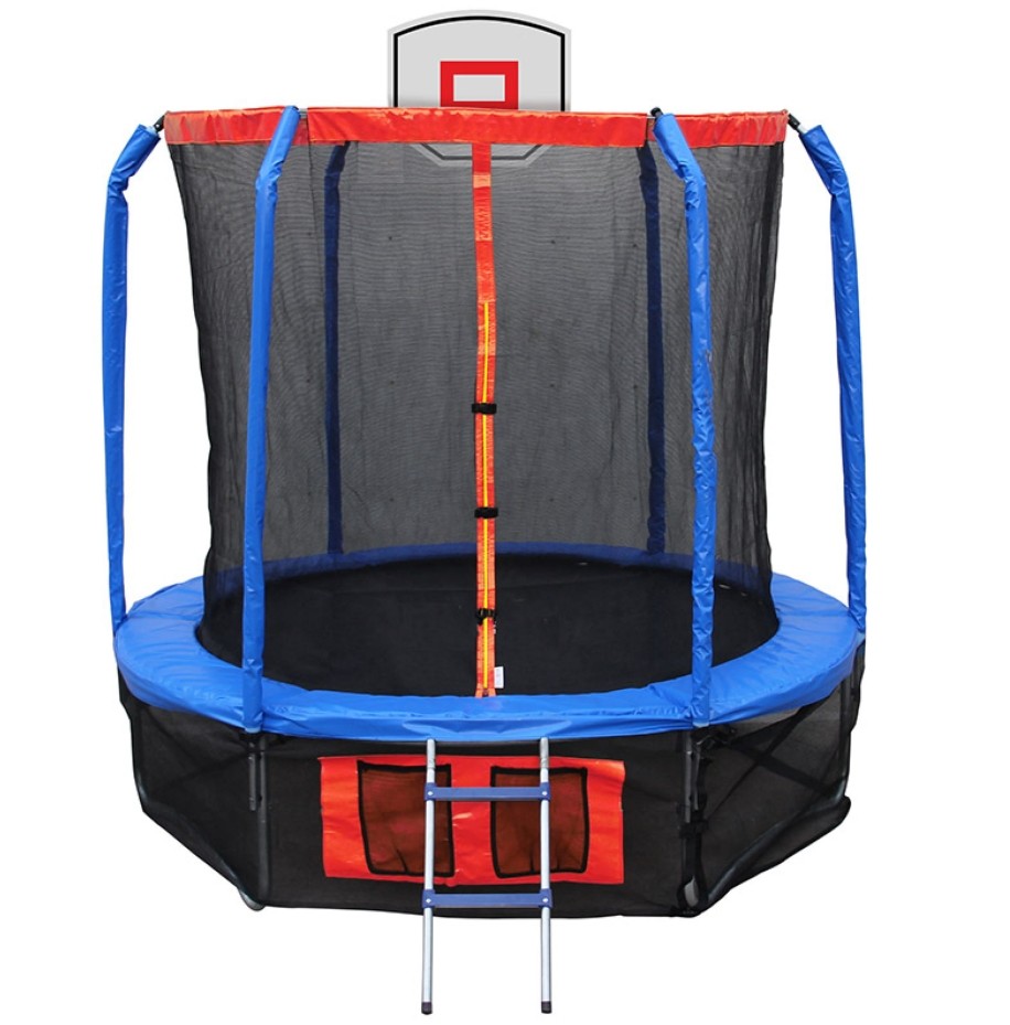 

Батут Ecos BT13FT-3 с сеткoй, лесенкой и баскетбольным кольцом (010367)