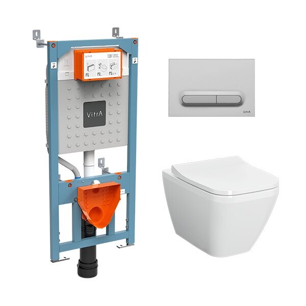 

Комплект инсталляции Vitra 9856B003-7206 (Integra Square унитаз подв. безободковый +тонкое сиденье МЛ +инсталляция +панель смыва матовый хром)