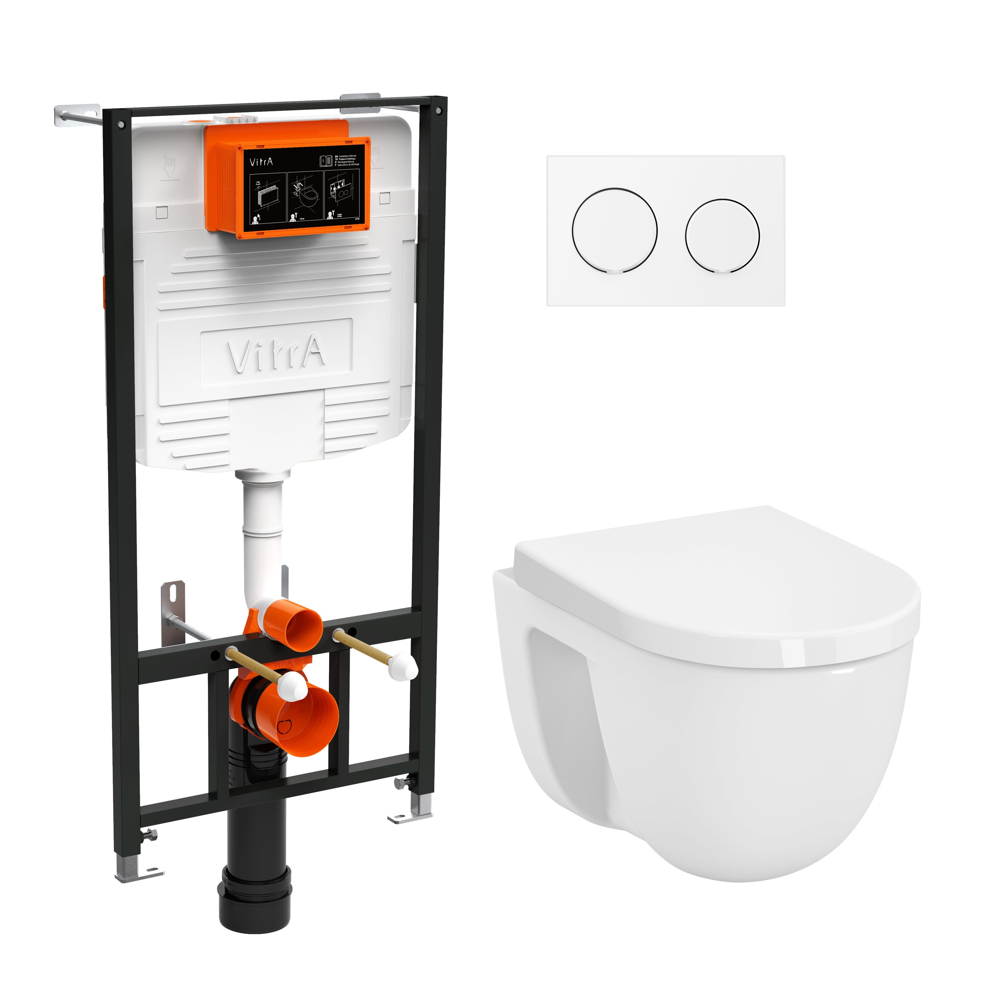 

Комплект инсталляции Vitra 9005B003-7211 (S40 унитаз подв. безободковый с сиденьем МЛ +инсталляция +панель смыва глянец хром)