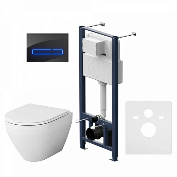 

Комплект инсталляции Am.Pm IS70138.701700 с клавишей ProC L черный матовый с подв. унитазом Spirit V2.0 FlashClean с сиденьем м/лифт