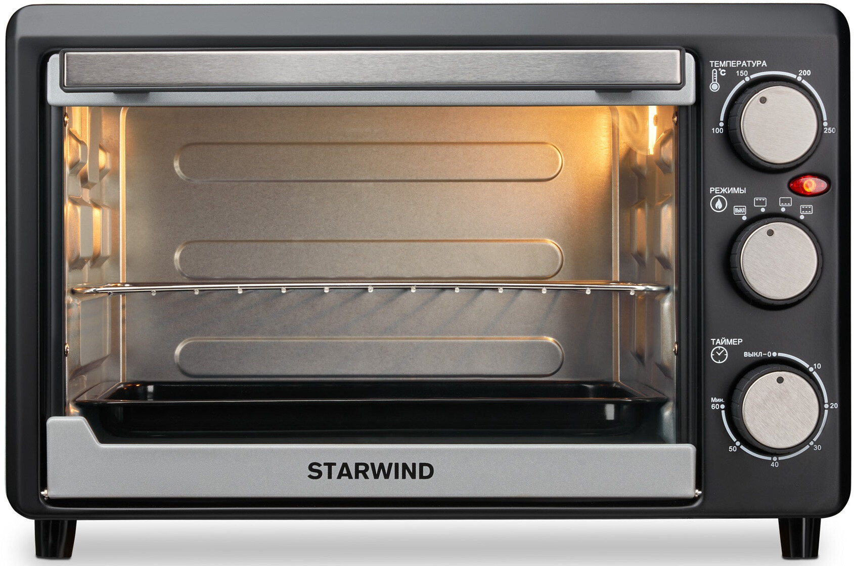 

Мини-печь Starwind SMO2044 серебристый