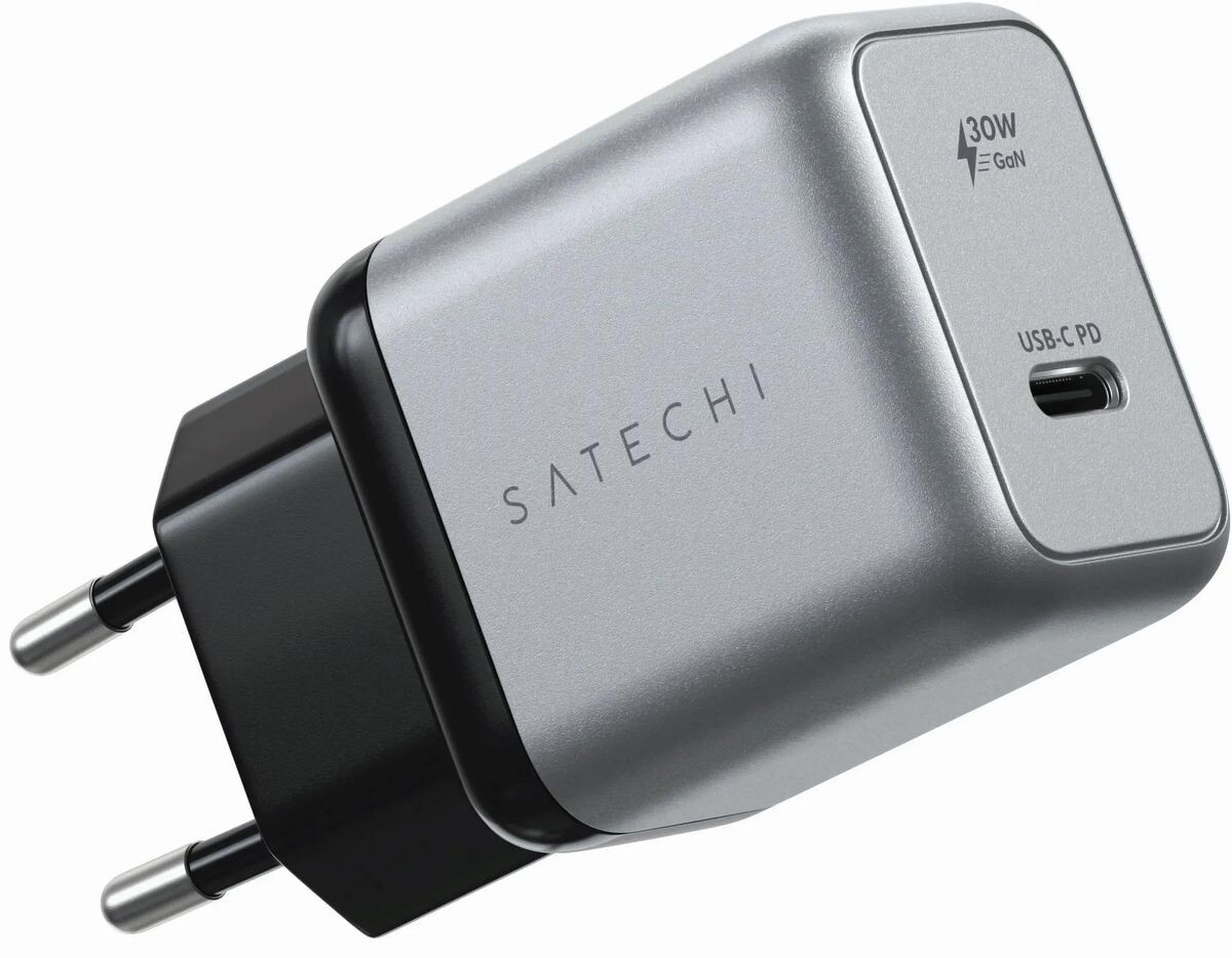 

Сетевое зарядное устройство Satechi 30W USB-C GaN Wall Charger серый космос (ST-UC30WCM-EU)