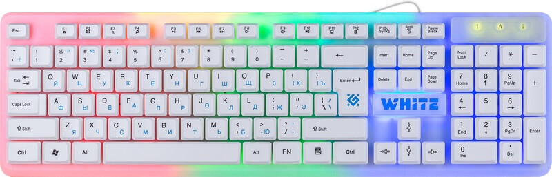 

Клавиатура Defender GK-172 WHITE RAINBOW (45172)