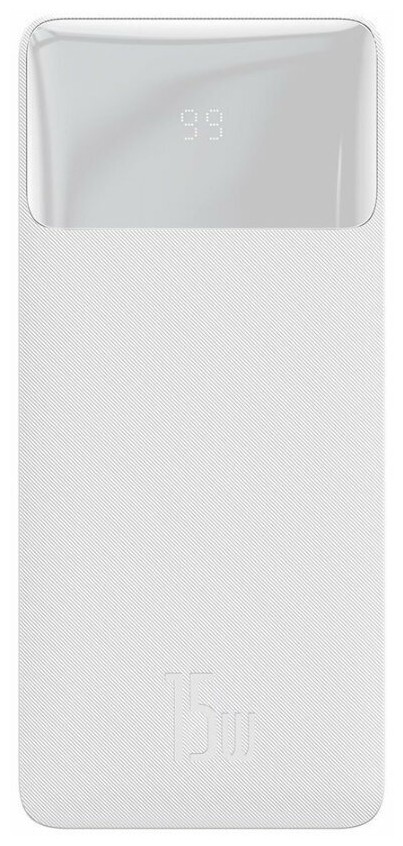 

Внешний аккумулятор Baseus Bipow Digital Display Power bank 10000mAh 15W White (PPDML-I02)