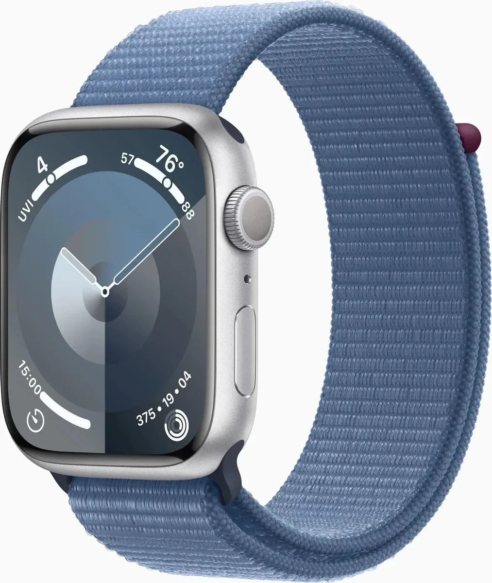 

Умные часы Apple Watch Series 9 (A2980) 45мм серебристый (MR9F3ZP/A)