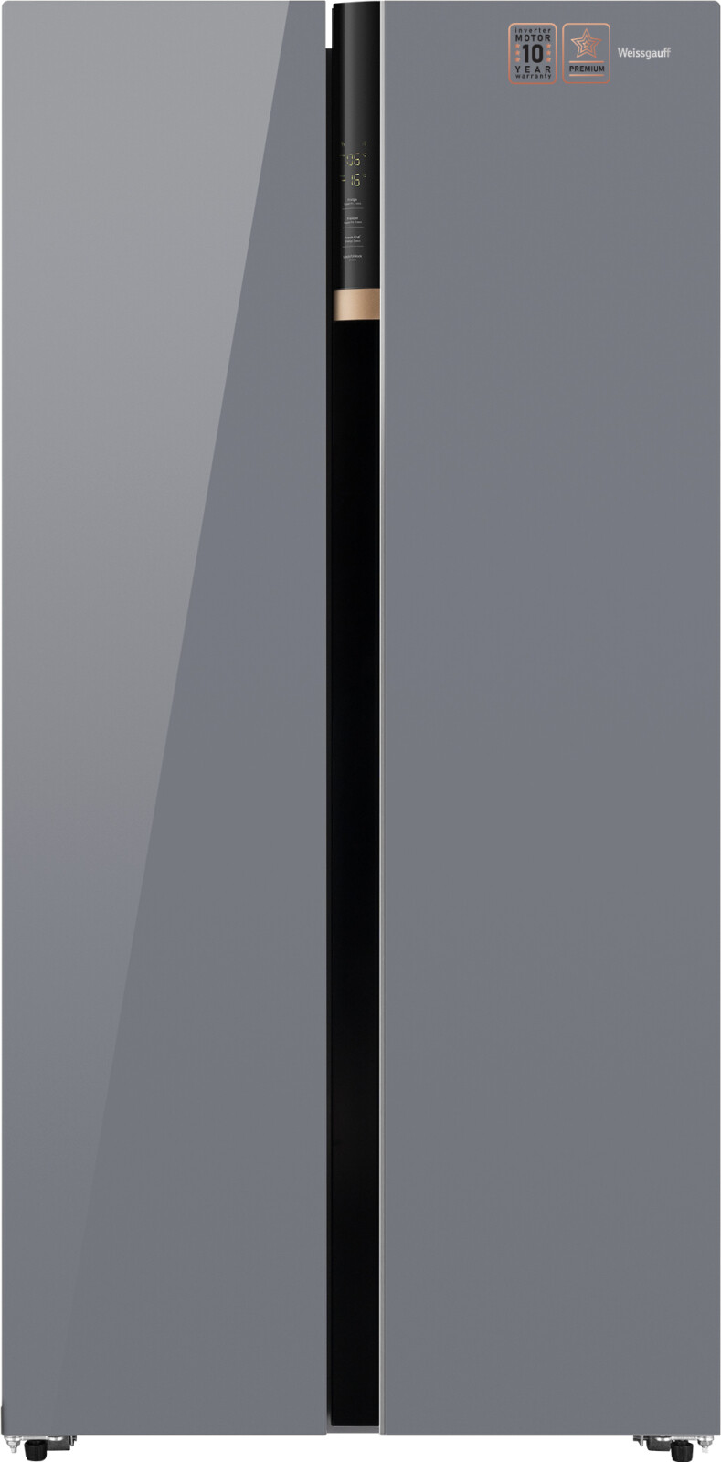 

Холодильник Side by Side Weissgauff WSBS 590 NoFrost Inverter Premium Dark Grey Glass