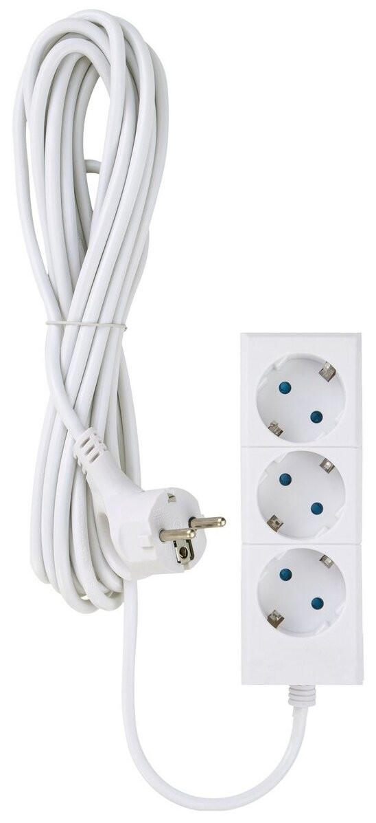 

Удлинитель DUWI 32057 9 Supraline (3гн. 5м) Белый