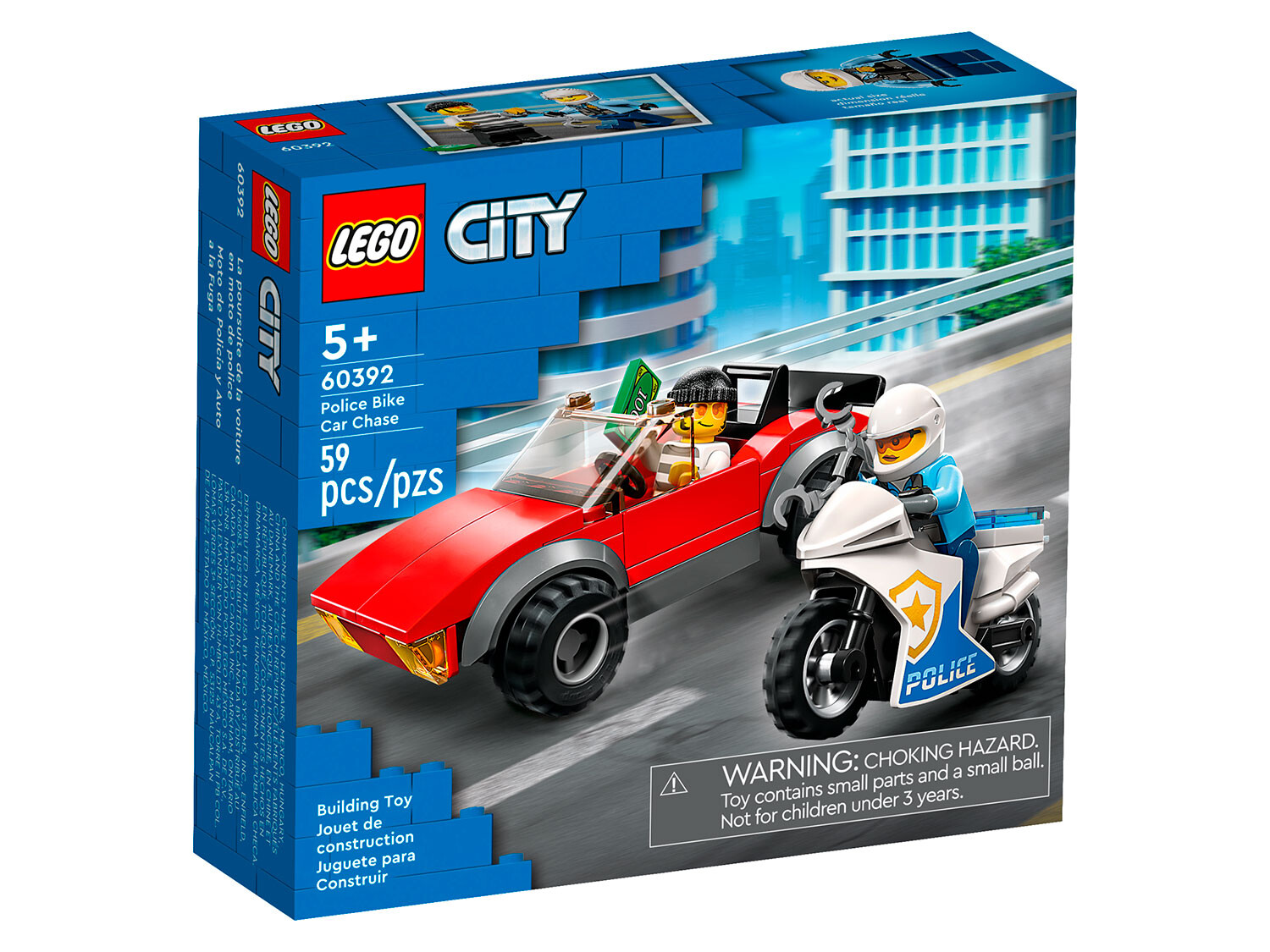 

Конструктор LEGO City Полицейская погоня на байке (60392)