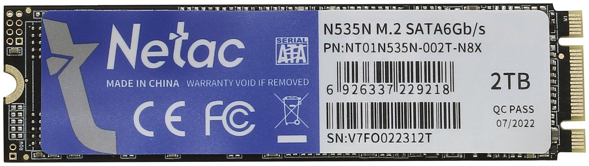 SSD накопитель Netac N535N 2Tb (NT01N535N-002T-N8X)