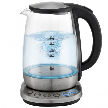 

Чайник Endever Skyline KR-370G сталь/стекло