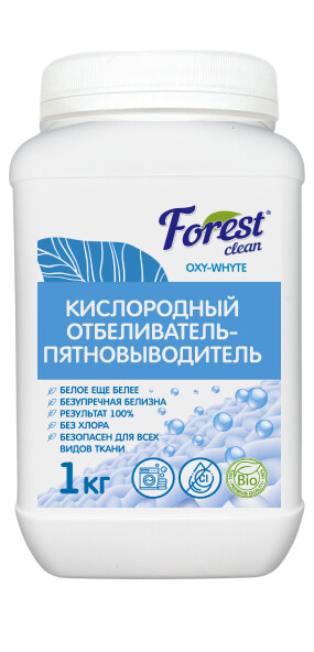 

Средство для стирки Forest Clean Кислородный отбеливатель-пятновыводитель 1кг