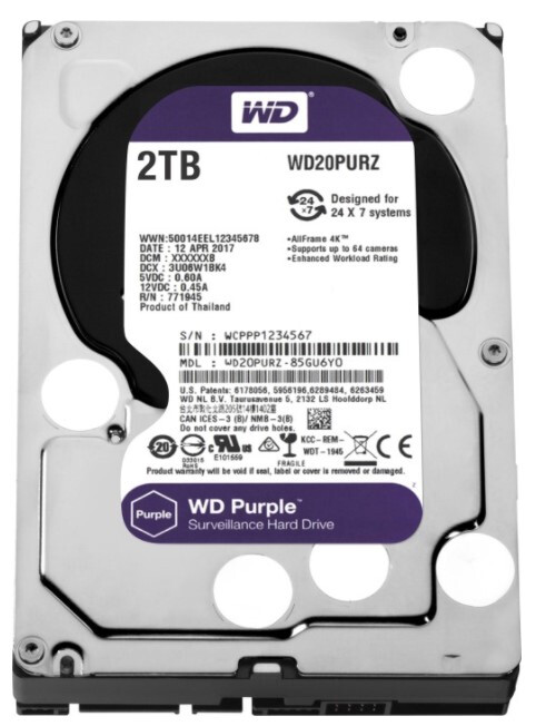 

Жесткий диск Western Digital Purple 2TB (WD22PURZ)