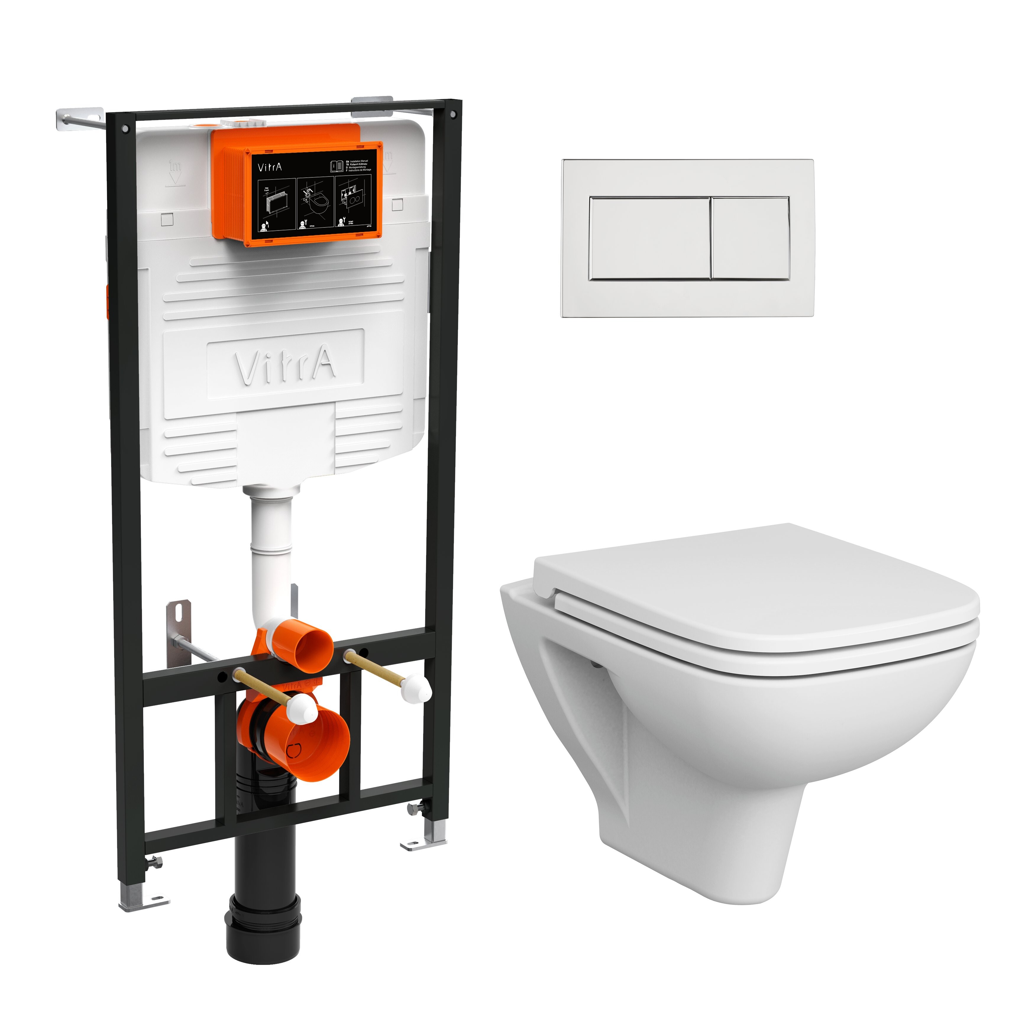 

Комплект инсталляции Vitra 9004B003-7207 (унитаз S20 +инсталляцией +кнопка смыва хром)