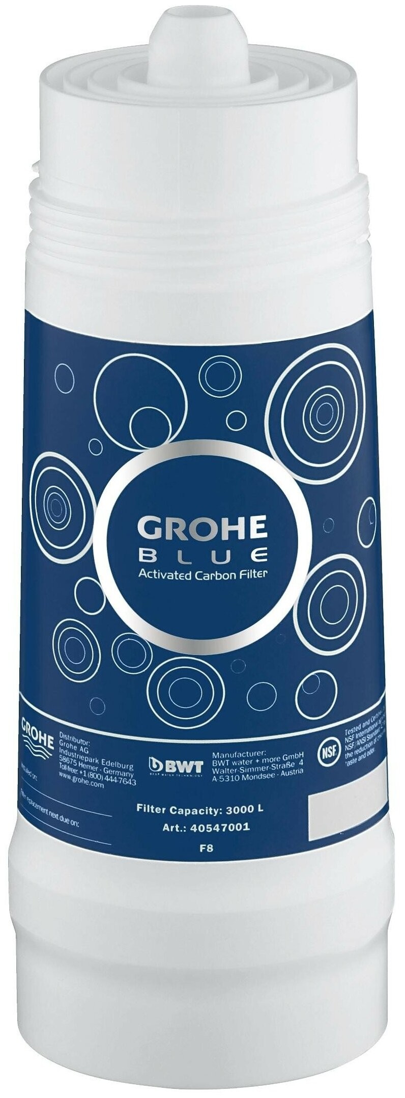 

Сменный модуль для фильтра Grohe Blue 40547001