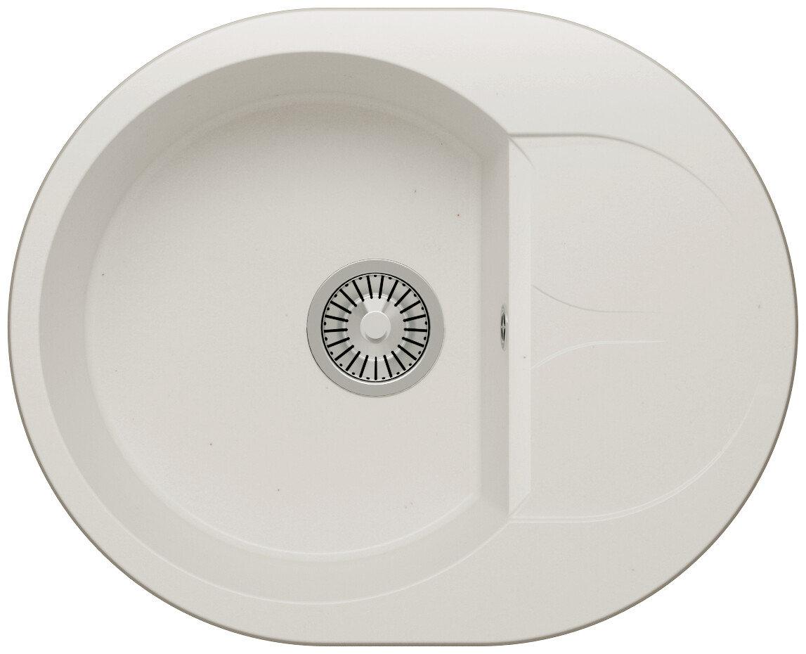 

Кухонная мойка Polygran ATOL-620 Белый Хлопок (N36)