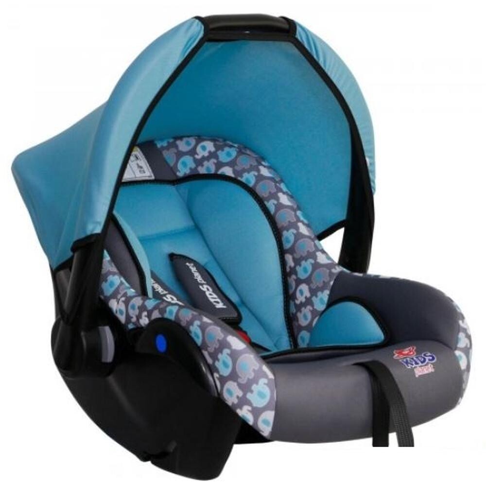 

Автокресло Siger KRES2559 Kids Planet, Luna, лазурные слоны