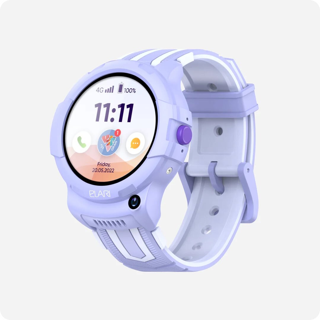 

Детские смарт-часы Elari 4G WINK purple