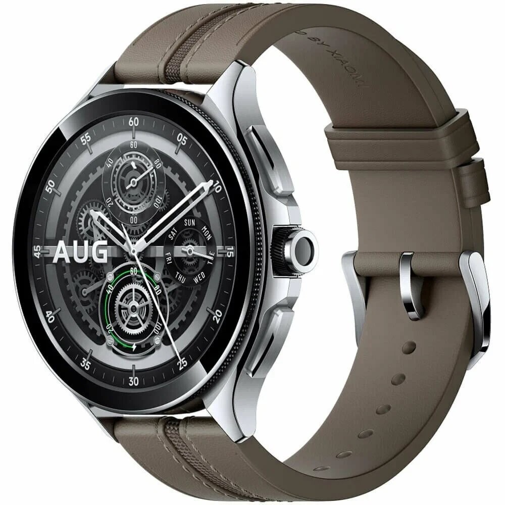 

Умные часы Xiaomi Watch 2 Pro Silver Case with Brown Leather Strap (M2234W1/BHR7216GL)