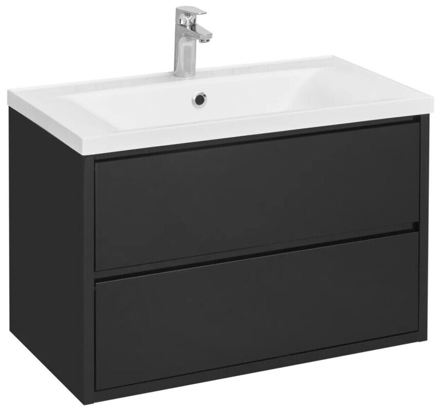 

Тумба Акватон Римини 80 1A2267K3RN950 с раковиной (1A226701RN950+1A722931AG010) (2 коробки)