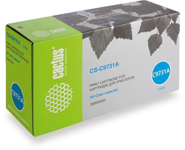

Картридж Cactus CS-C9731A голубой
