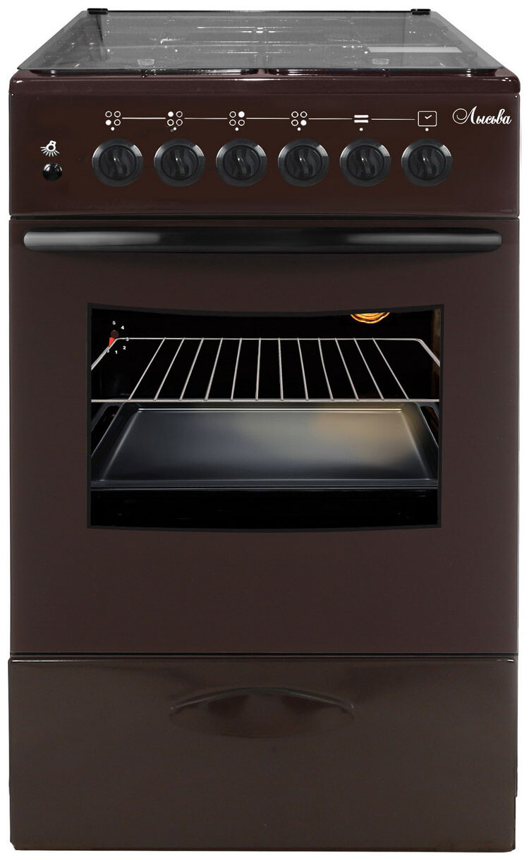 

Газовая плита Лысьва ГП 40р0 МС-2у коричневая (со стеклянной крышкой)